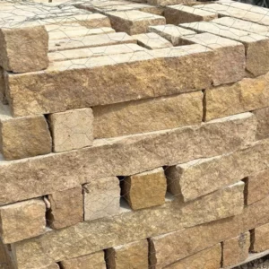Tan Leuders Chopped Rock in Houston, Texas | Limestone Cut Stone